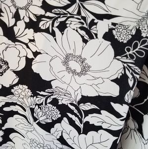 Black & White Floral Sleeper Dress